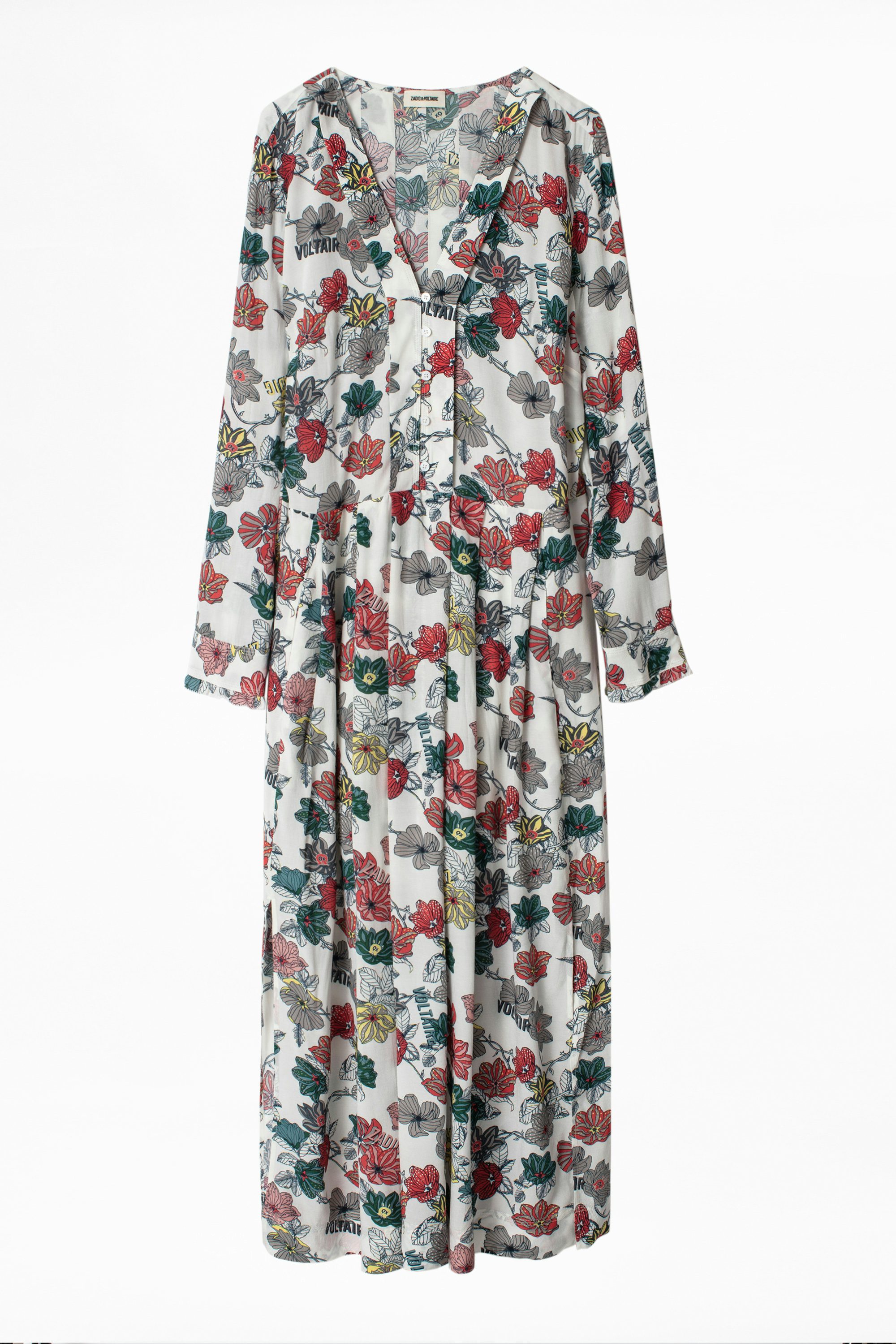 Abito Roux Print Flower - Abito lungo da donna stampato.